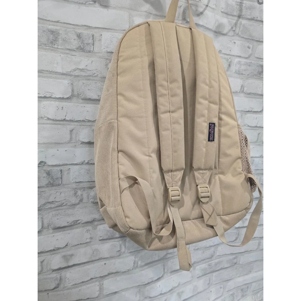 Jansport Corduroy Backpack Tan Brown 90s Style Cross Town Plus Remix SOA85VJ